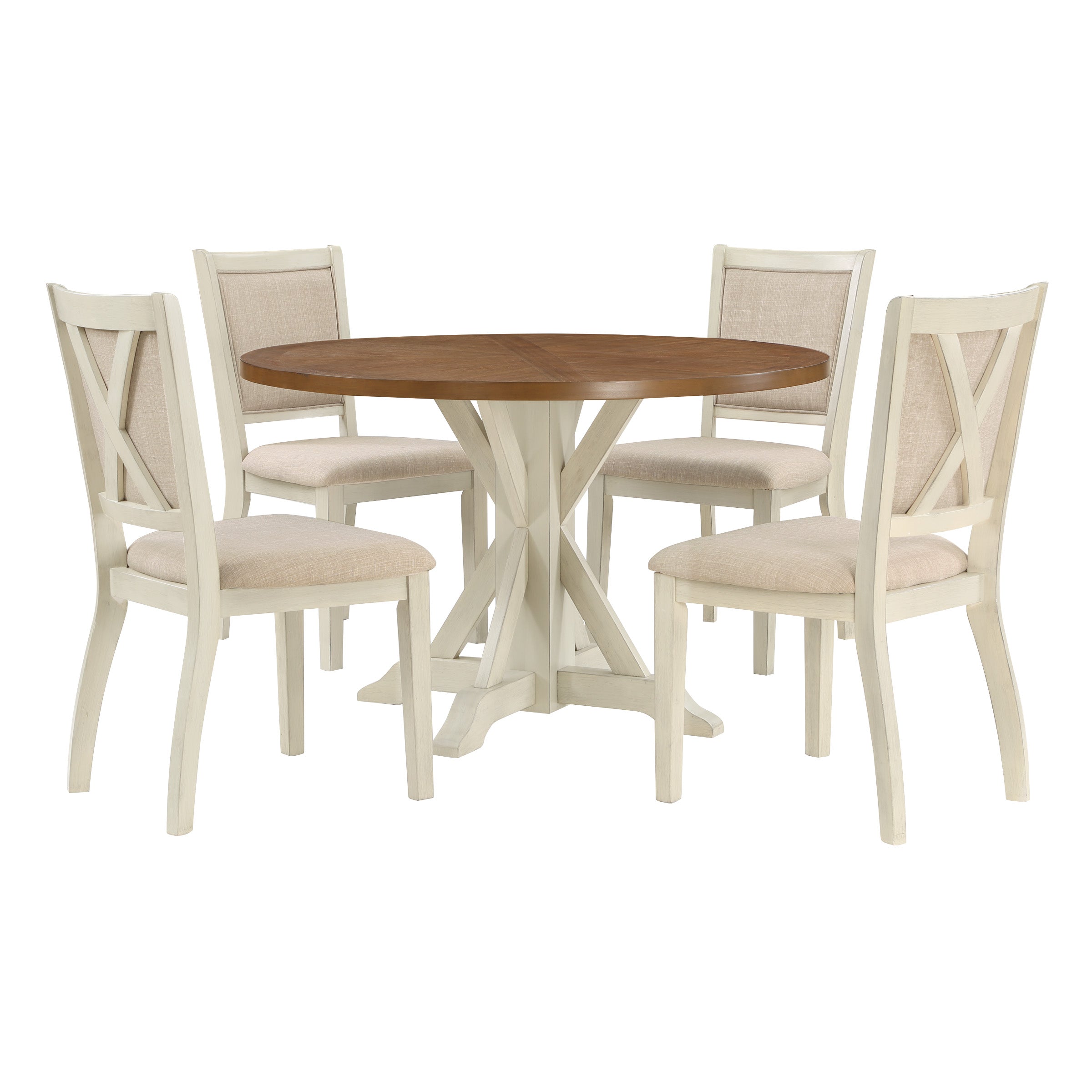 5 Piece Flower Dining Set 
