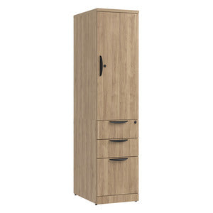N9NE Classic Laminate Modular Wardrobe Cabinet with Pedestal - Aspen / 287 CABINET, PL166 BOX/BOX/FILE