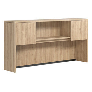 N9NE Classic Laminate Hutch with Laminate or Glass Doors, 60"-71"W - Aspen / Hutch with 2 Laminate Doors - 71"