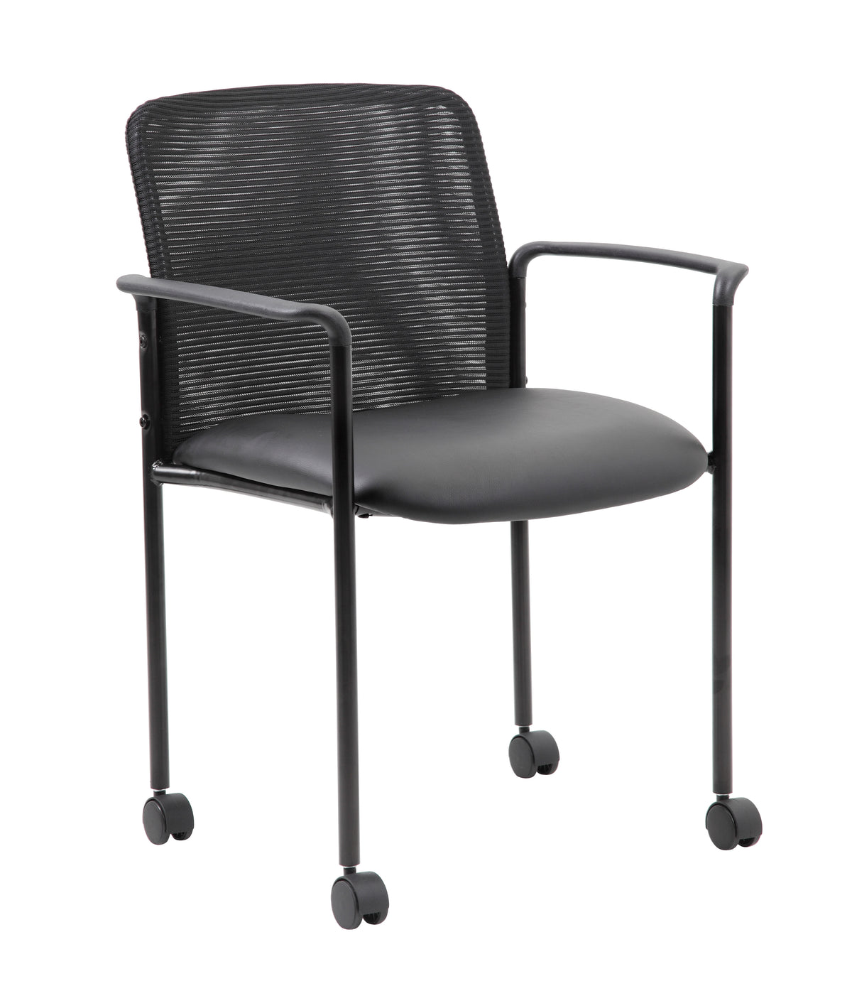 Boss B6909R-CS Mesh Guest Chair with Casters – view 1