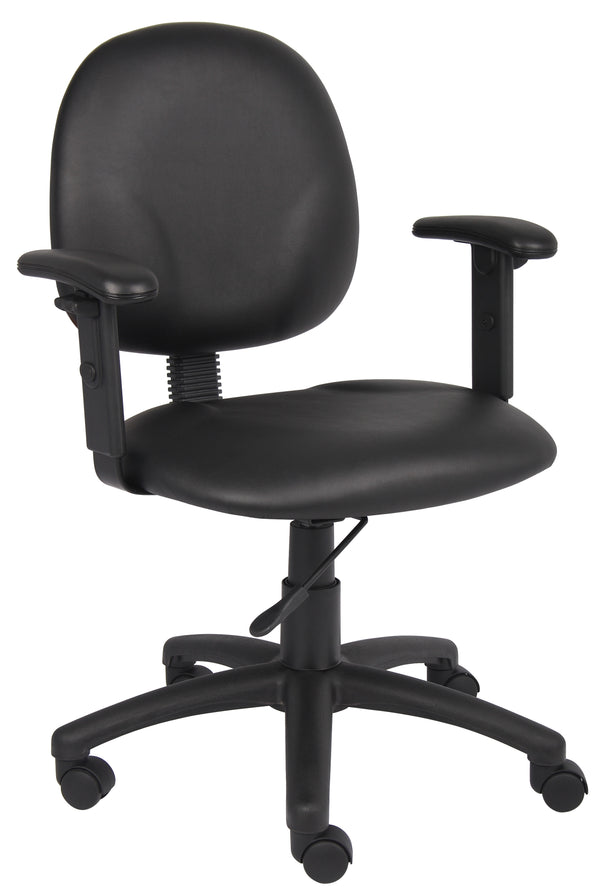 Boss B9091-CS Diamond Task Chair In Antimicrobial Vinyl with Adjustable Arms – view 1