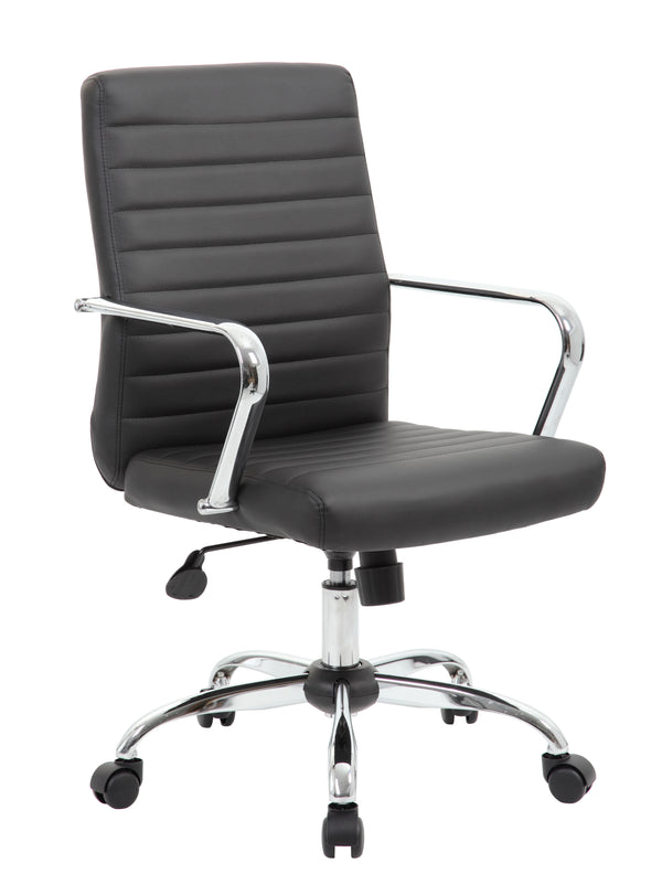 Boss B436C-CP Retro Task Chair with Chrome Fixed Arms – view 1