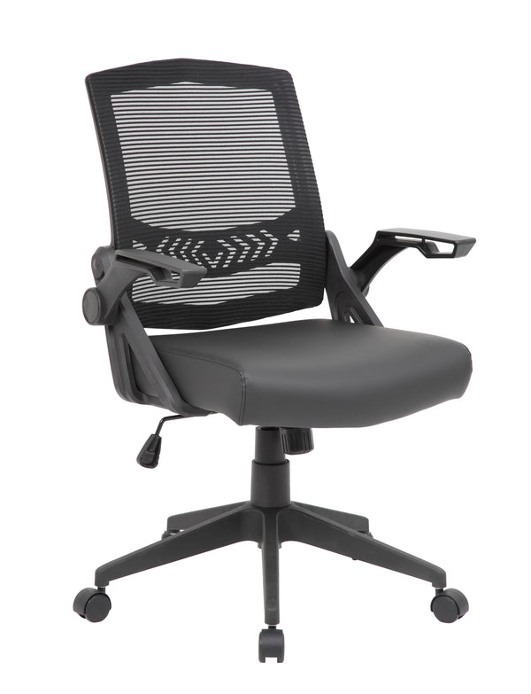 Boss B6223-BK Mesh Flip Arm Task Chair – view 1