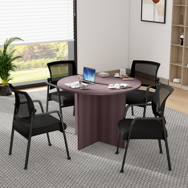 Boss 42"W Executive Round Conference Table and Chairs (GROUP127-A) – view 1