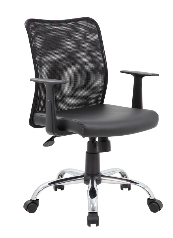 Boss B6116C-CS Budget Mesh Task Chair with T-Arms – view 1