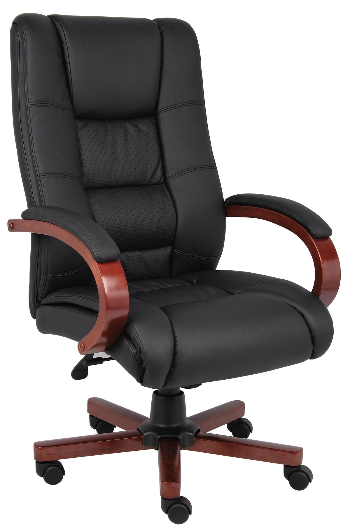 Boss B8991 High Back Executive Wood Finished Chair – view 1