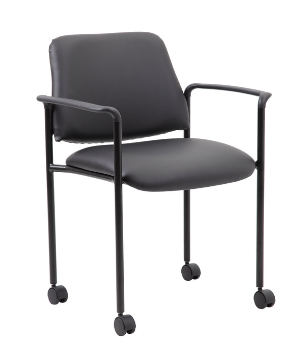 Boss B9503R-CS Square Back Diamond Stacking Chair with Arm In Caressoft – view 1