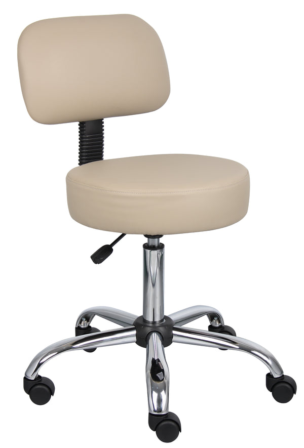 Boss B245 Caressoft Medical Stool with Back Cushion – view 1