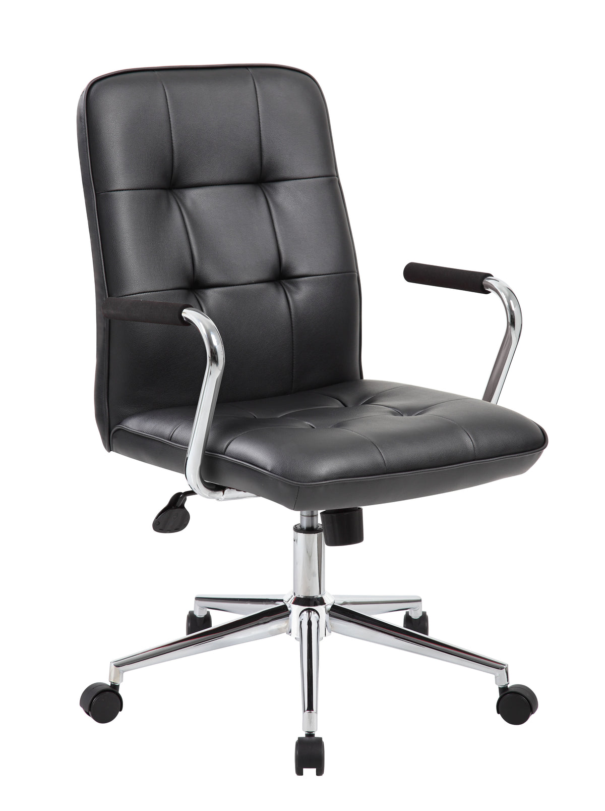 Boss B331-BK Modern Office Chair with Chrome Arms – view 1