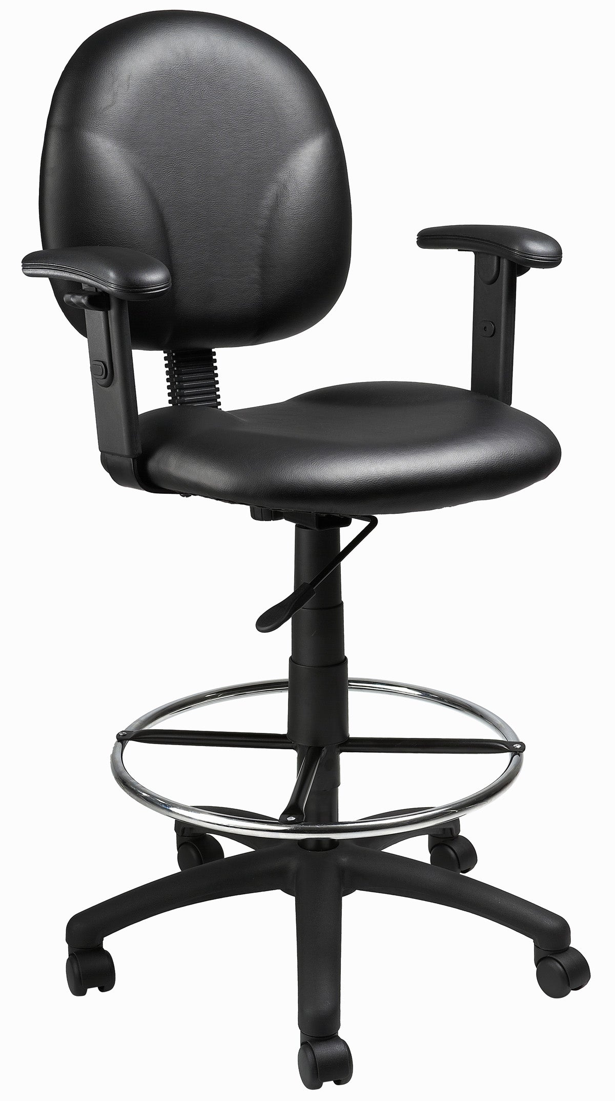 Boss B1691-CS Antimicrobial Drafting Stool with Adjustable Arms & Footring – view 1