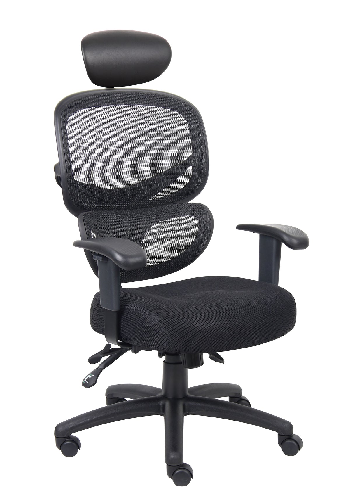 Boss B6338-HR Multi-Function Mesh Task Chair with Headrest – view 1