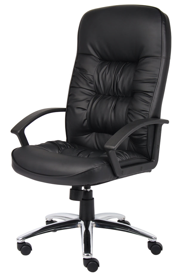 Boss B7301C High Back LeatherPlus Chair with Chrome Base – view 1