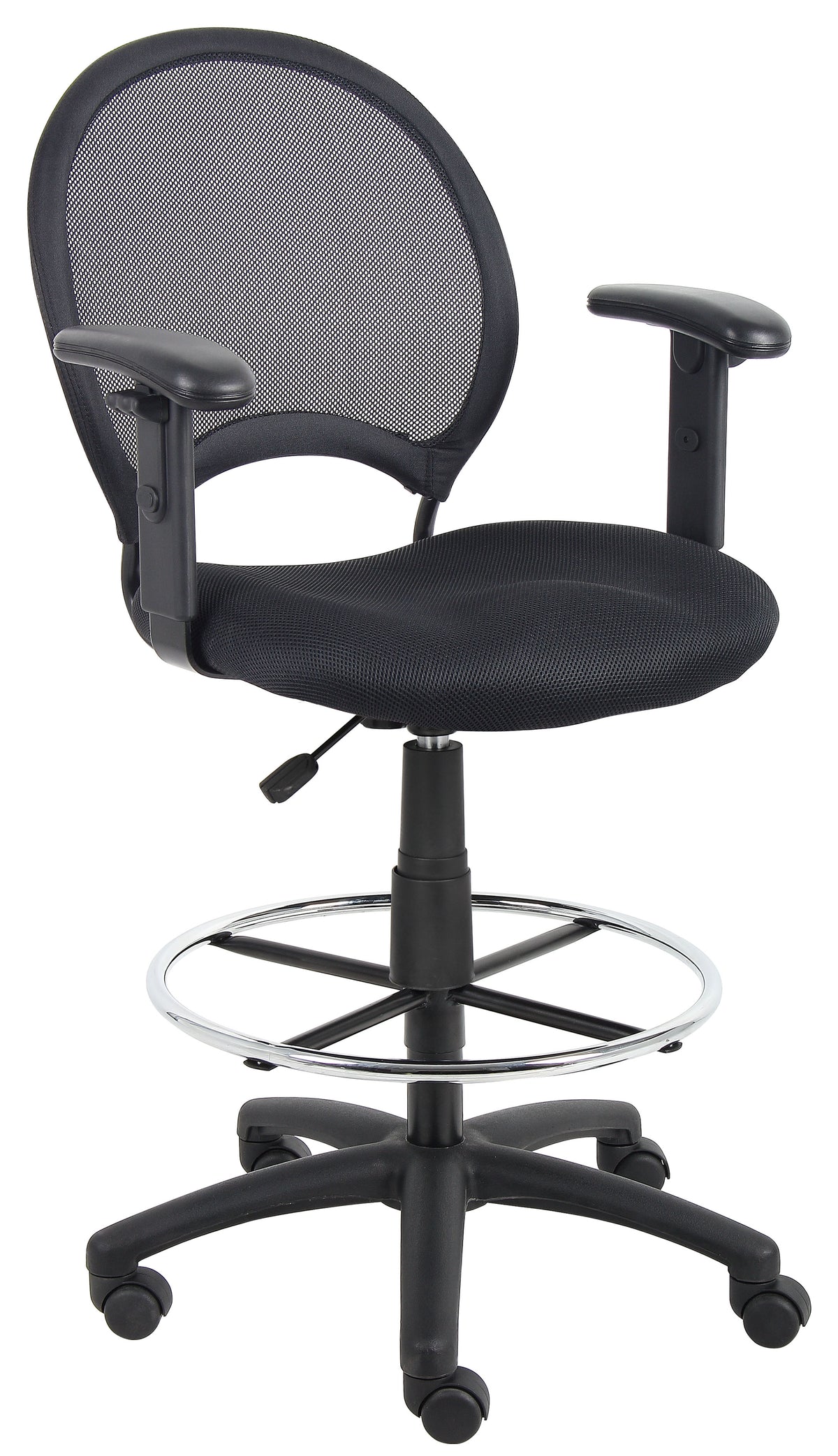 Boss B16216 Mesh Drafting Stool with Adjustable Arms – view 1
