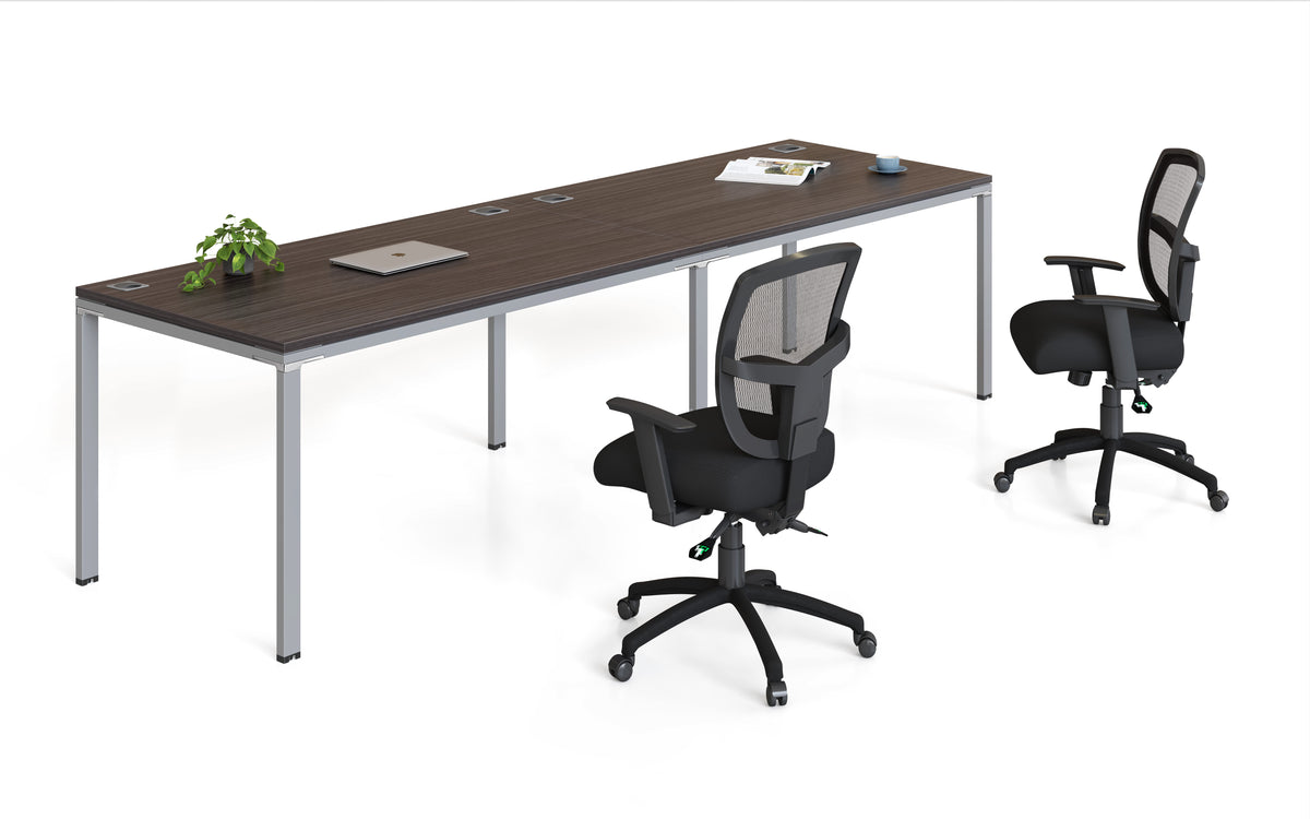 Boss Simple System Double Desk, Side by Side, 66" x 30" Desk Top (SGSD005-202) – view 1