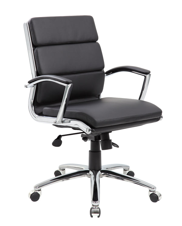 Boss B9476 Mid Back CaressoftPlus Executive Chair with Chrome – view 1