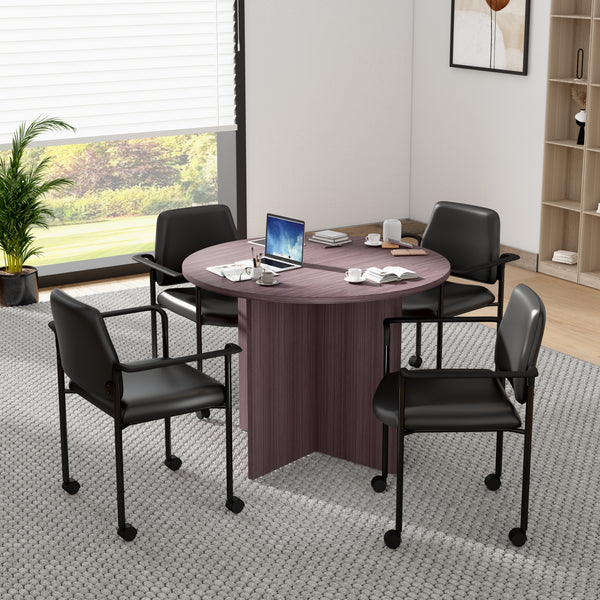 Boss 42"W Executive Round Conference Table and Chairs (GROUP127-D) – view 1