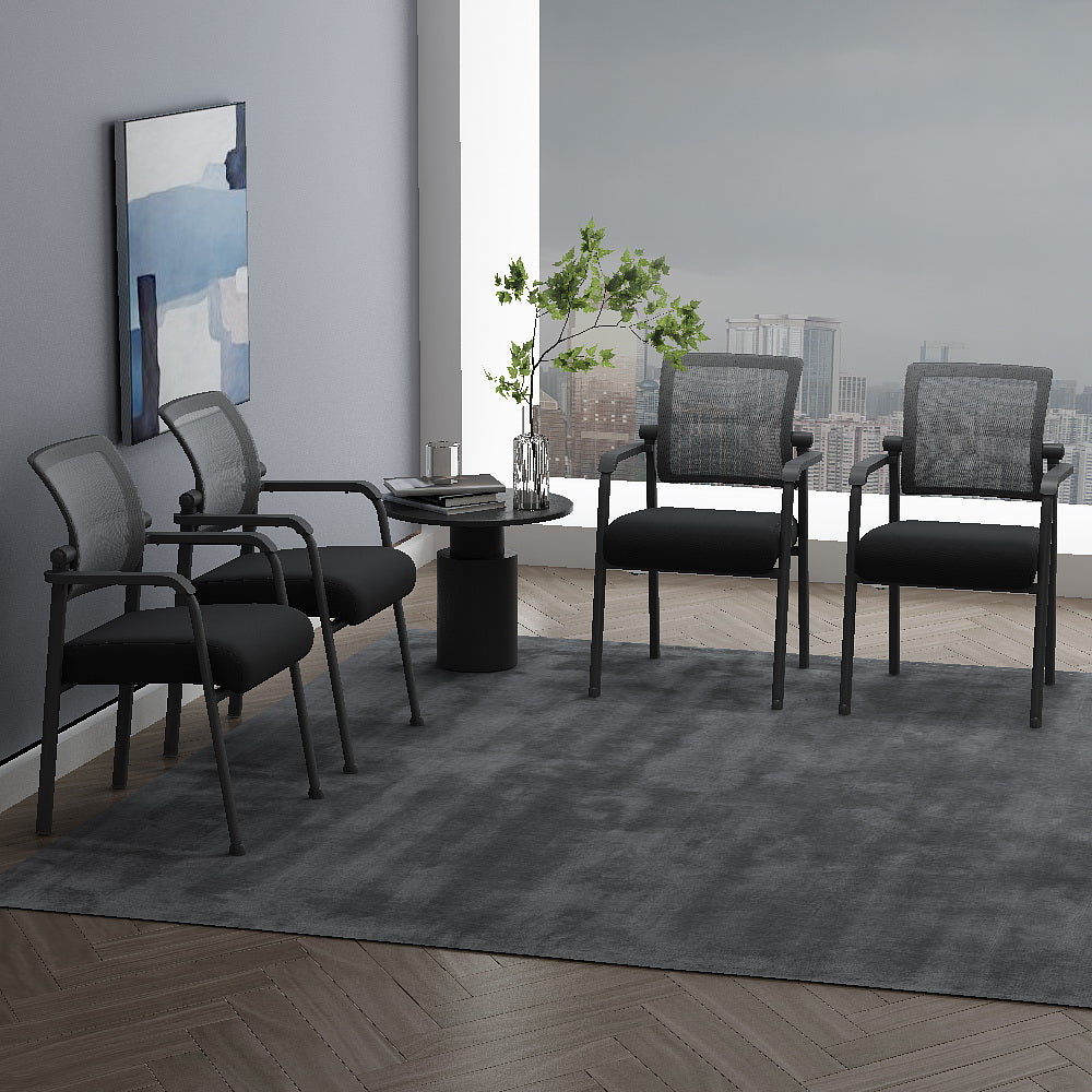 Boss B6889-BK Mesh 4-Legged Guest Chair – view 1