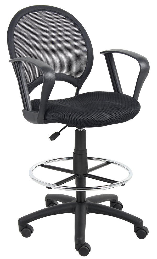 Boss B16217 Mesh Drafting Stool with Loop Arms – view 1