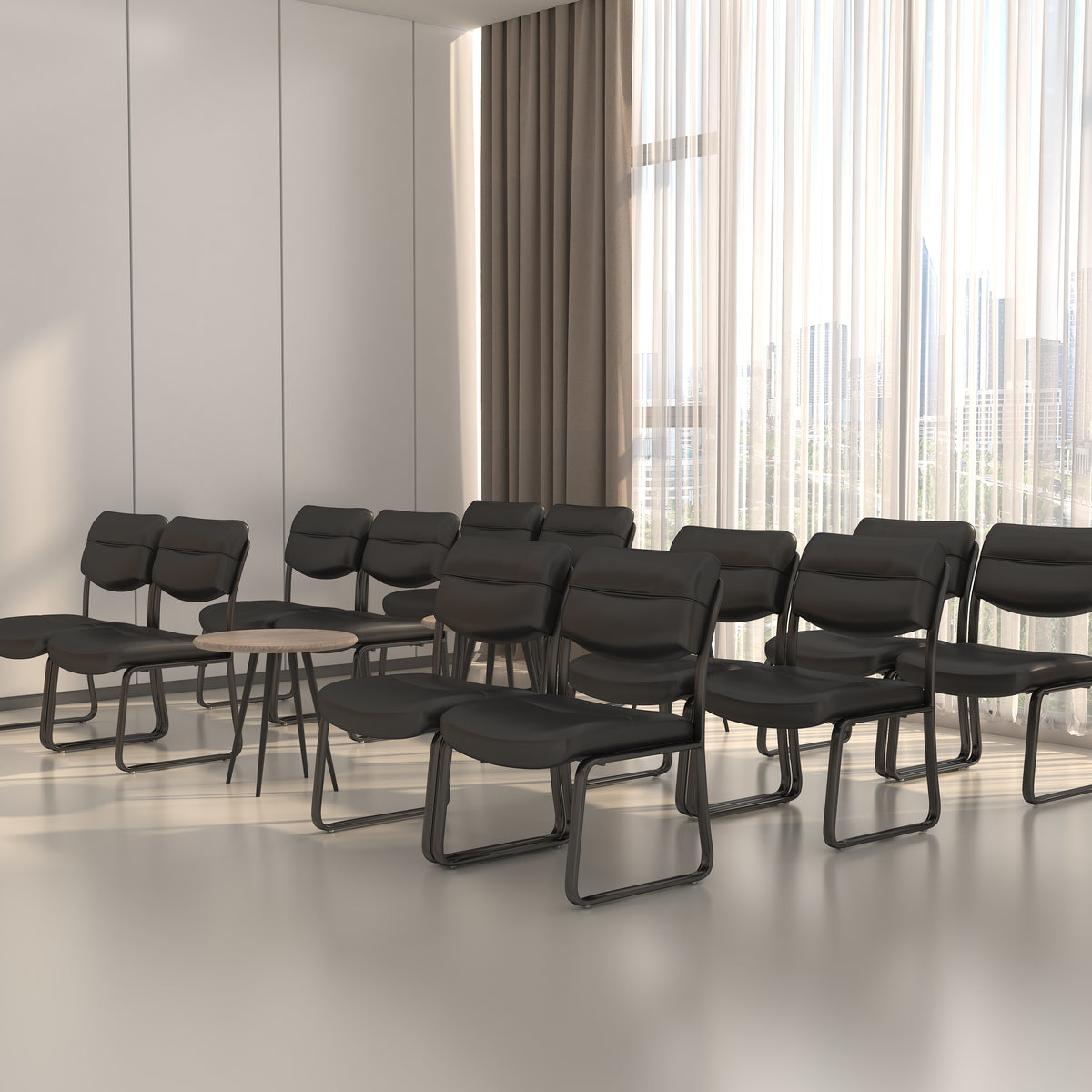 Boss B9539 Leather Sled Base Side Chair – view 2