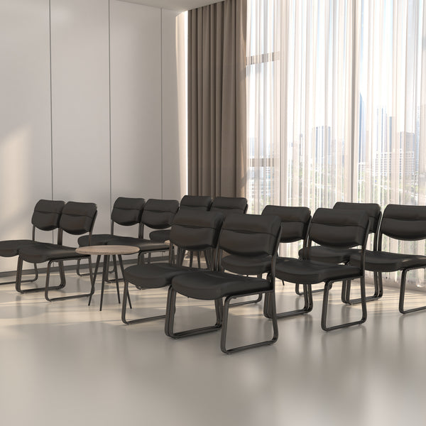 Boss B9539 Leather Sled Base Side Chair – view 2
