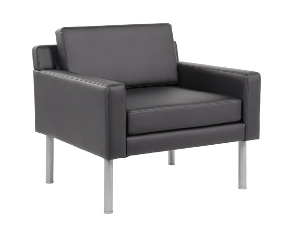 Boss BR8001AM-BK Antimicrobial Vinyl Lounge Chair – view 1