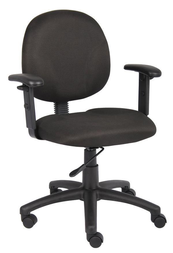 Boss B9091-BK Diamond Task Chair In with Adjustable Arms – view 1