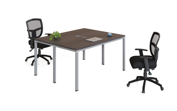 Boss Simple System Double Desk, Face to Face, 66" x 24" Desk Top (SGSD013-102) – view 1