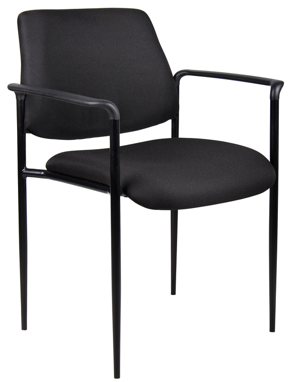 Boss B9503 Square Back Diamond Stacking Chair with Arm – view 1