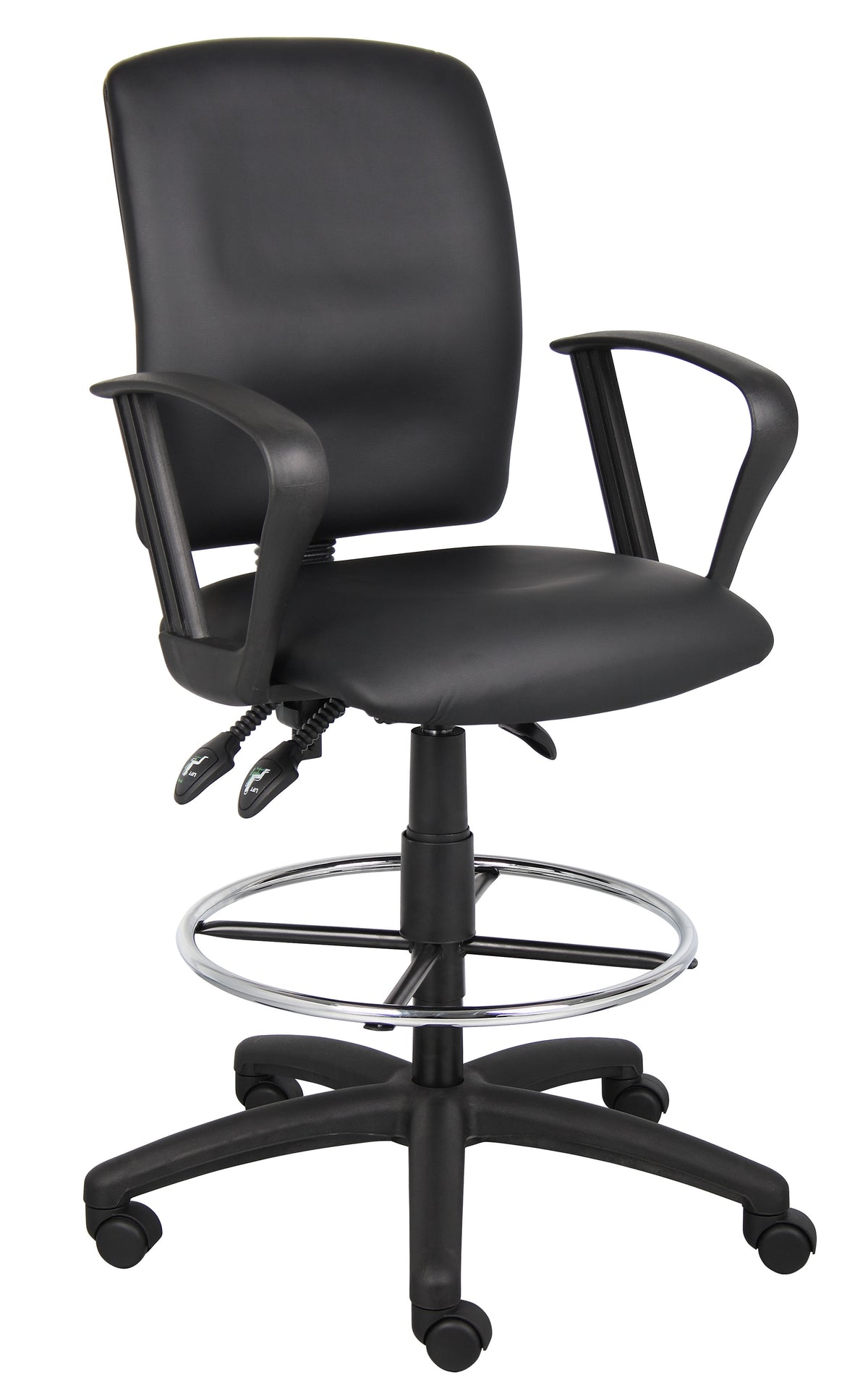 Boss B1647 Multi-Function LeatherPlus Drafting Stool with Loop Arms – view 1