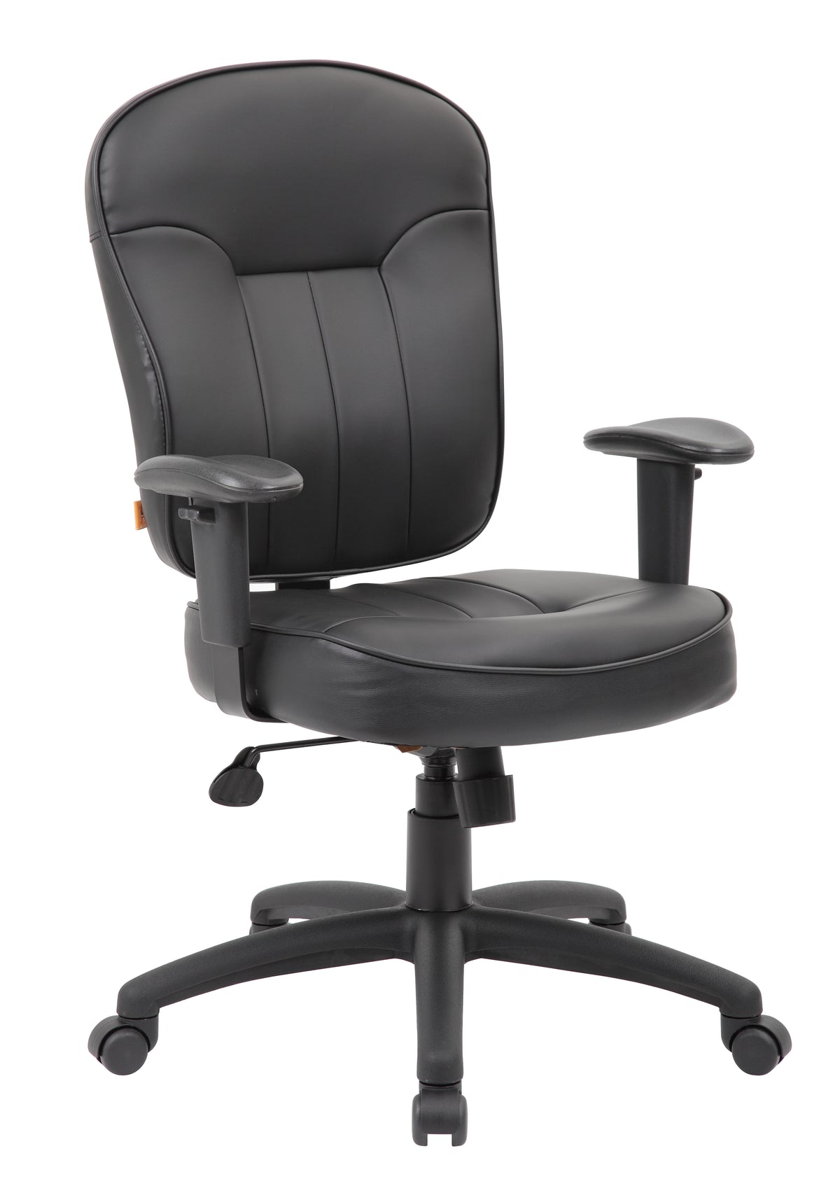 Boss B1563 Leather Task Chair with Adjustable Arms – view 1