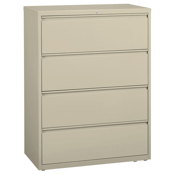 OfficeSource Steel Lateral File Collection 4 Drawer Lateral File Cabinet, 42" Wide (OSL4DRW42)