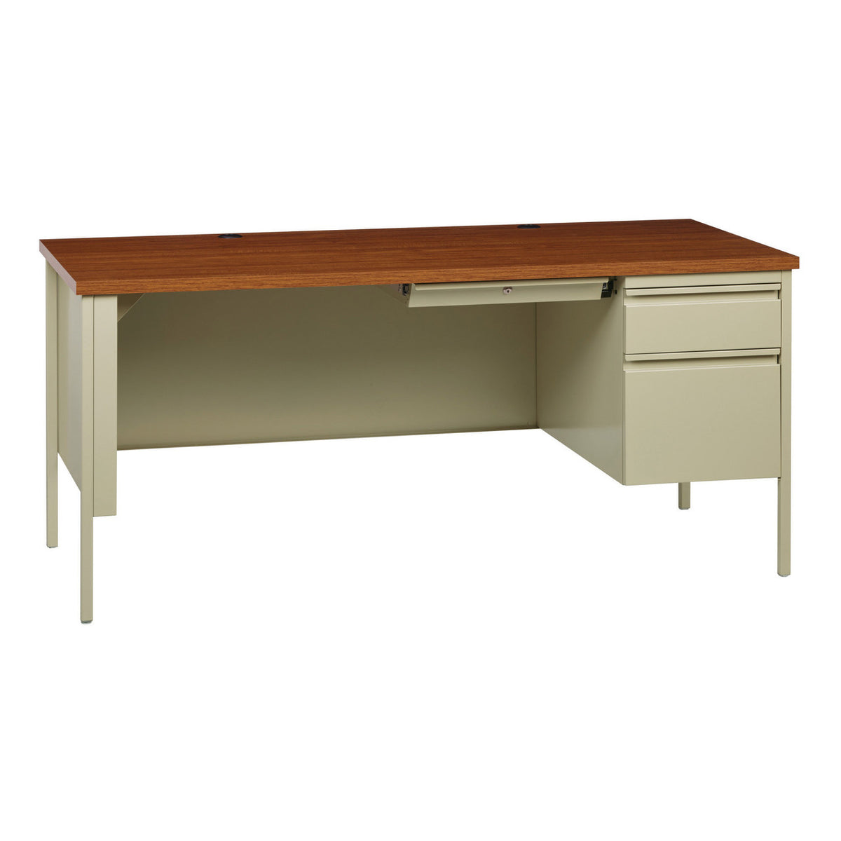 OfficeSource Raleigh 66"W Single Right Pedestal Desk (OSSP6630)