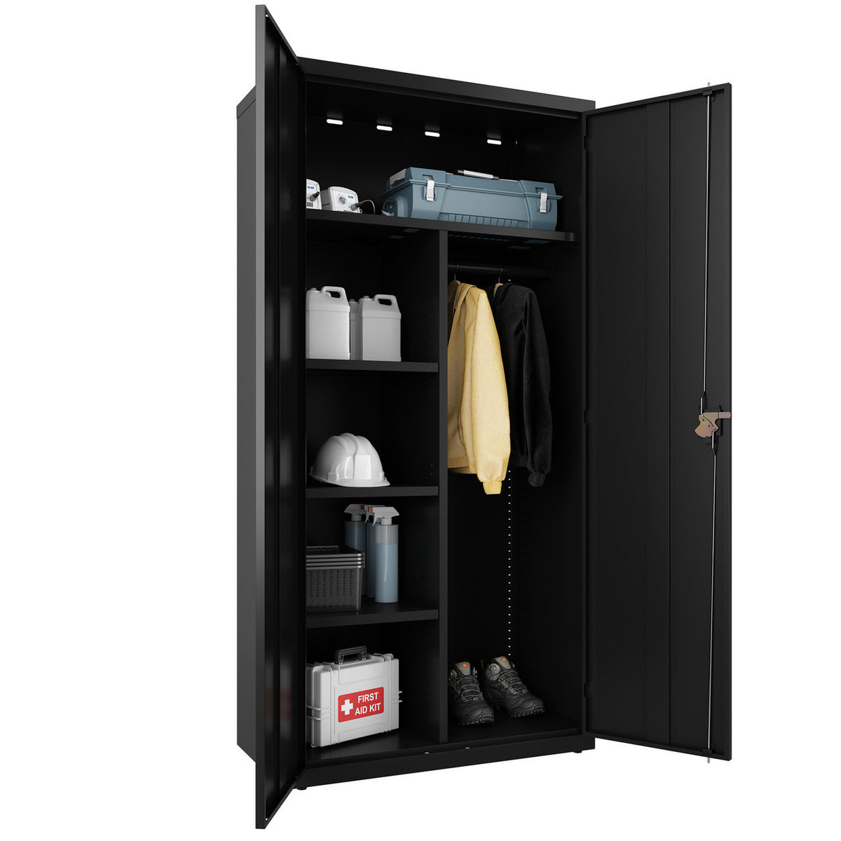 OfficeSource Steel Storage Cabinet Collection Combo Wardrobe (OSWD3672)