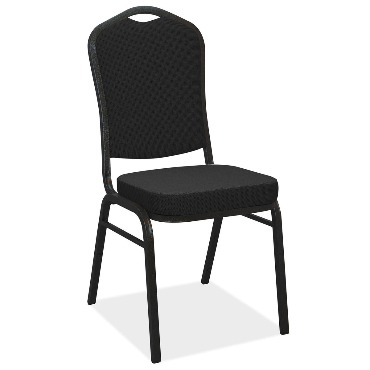 OfficeSource Reese Collection High Back Stacking Banquet Chair With Black Metal Frame (10BA1WMSFBK)