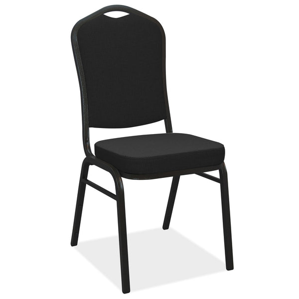 OfficeSource Reese Collection High Back Stacking Banquet Chair With Black Metal Frame (10BA1WMSFBK)