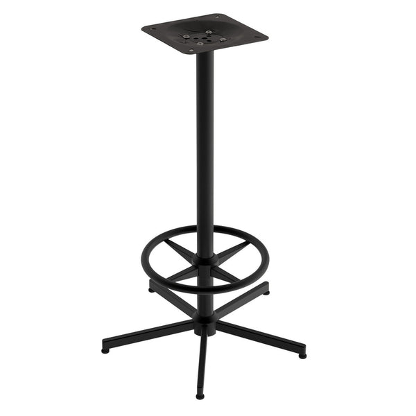 OfficeSource Robust Collection Outdoor Cafe Height X Table Base with Footring (OD2162042BWBK)