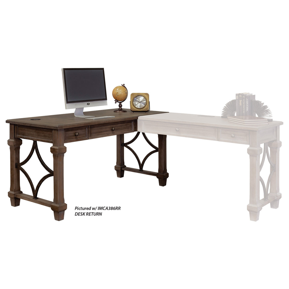 OfficeSource Monroe Right Return Open Desk (IMCA386RGR)