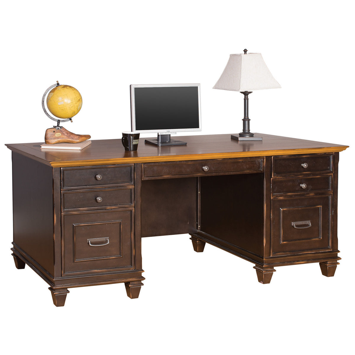 OfficeSource Refined 70"W Executive Desk (IMHF680)
