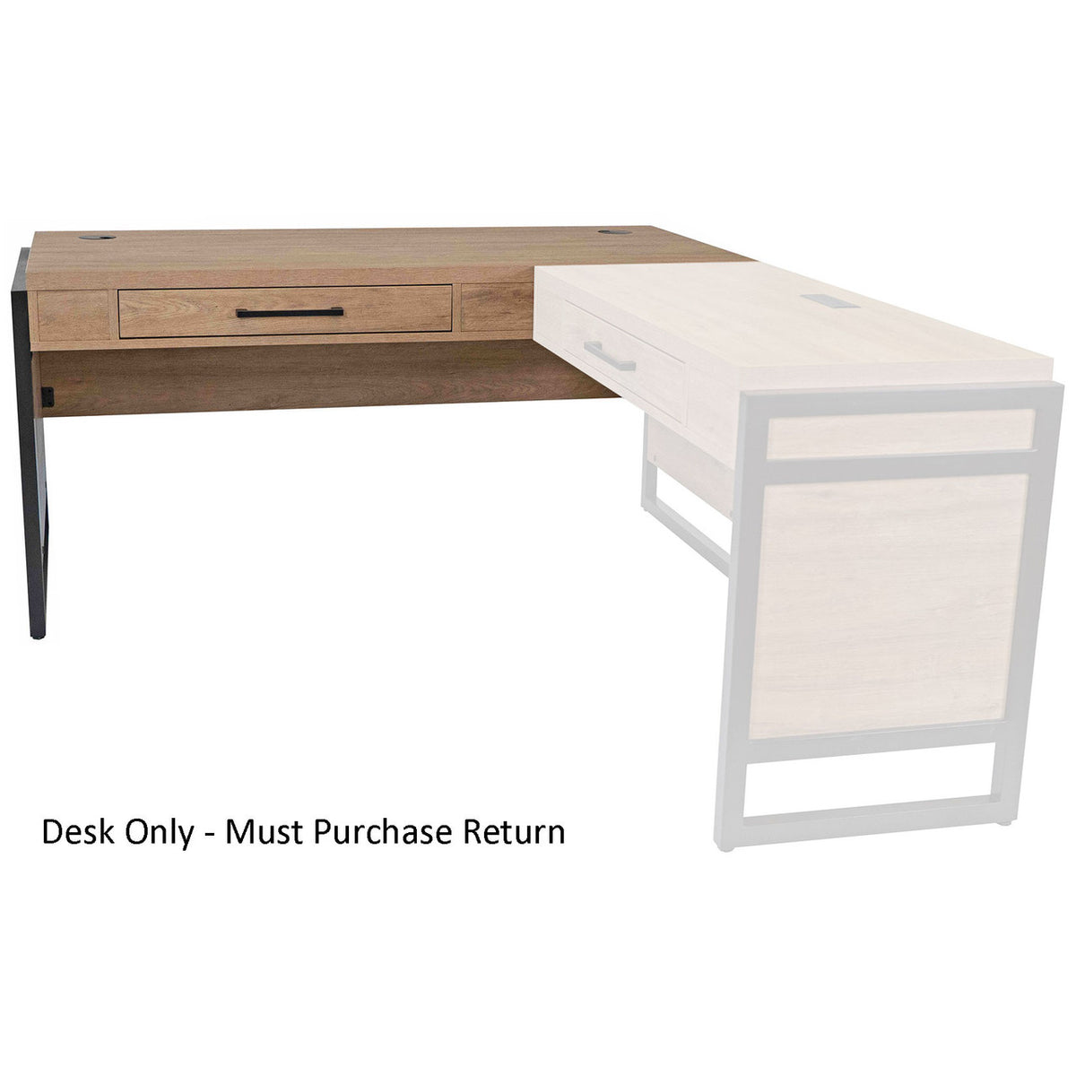 OfficeSource Artisan L Shape Desk - Desk Only (MN_386R)