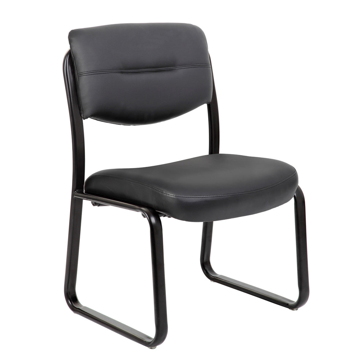 OfficeSource Merit Armless Sled Base Guest Chair with Black Frame (314VBK)
