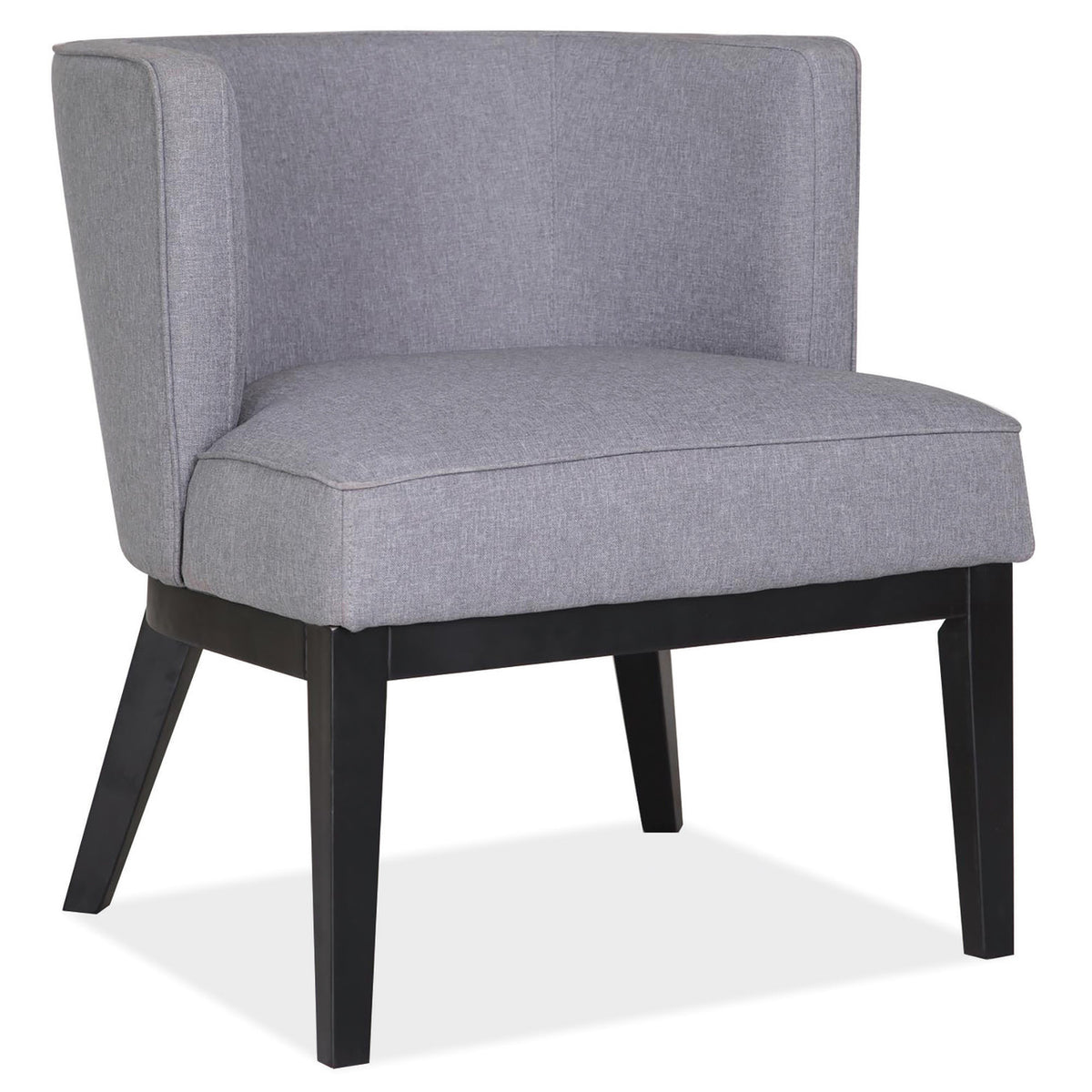 OfficeSource Bowery Barrel Back Arm Chair with Black Wood Legs (OSGS5209)