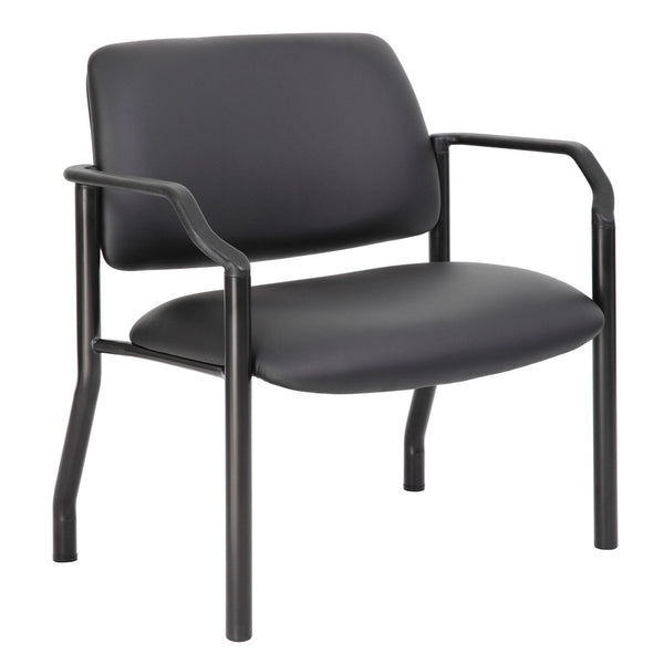 OfficeSource Big & Tall Guest Chair with Arms and Black Frame - 32"W (59051FPABK)