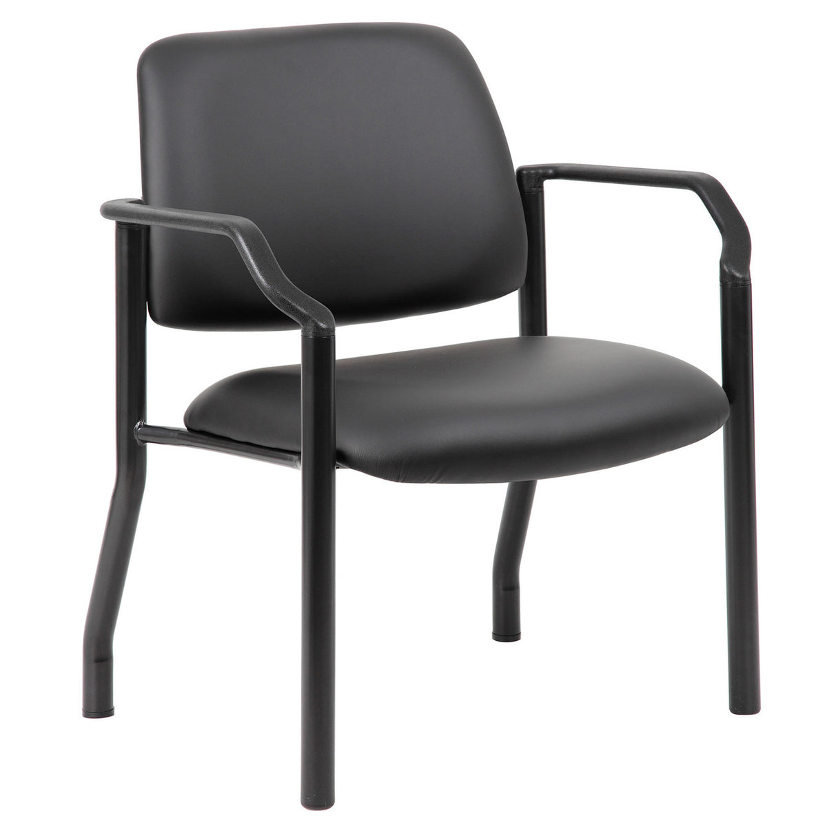 OfficeSource Big & Tall Guest Chair with Arms and Black Frame - 27.5"W (59052FPA)