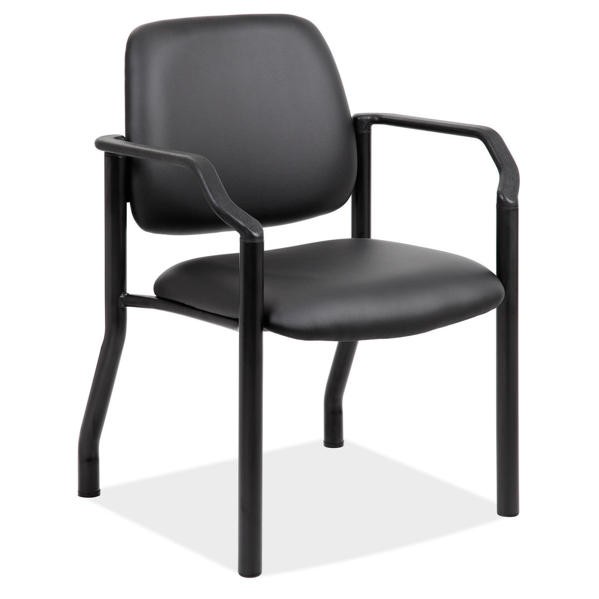 OfficeSource Big & Tall Guest Chair with Arms and Black Frame - 22"W (59053FPA)