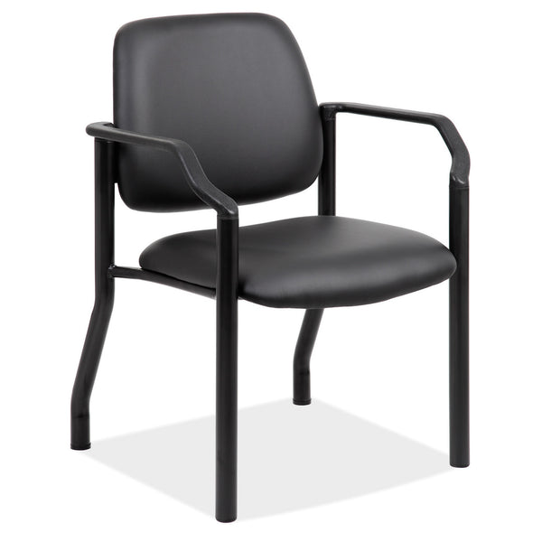 OfficeSource Big & Tall Guest Chair with Arms and Black Frame - 22"W (59053FPA)