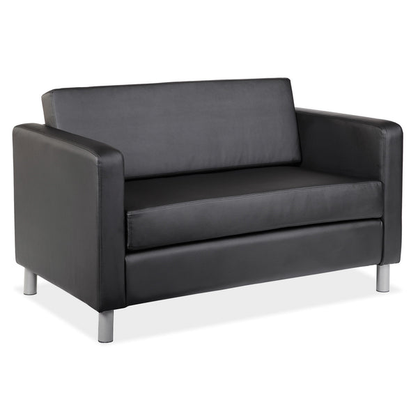 OfficeSource Define Loveseat with Silver Metal Legs (OSRL9702P)
