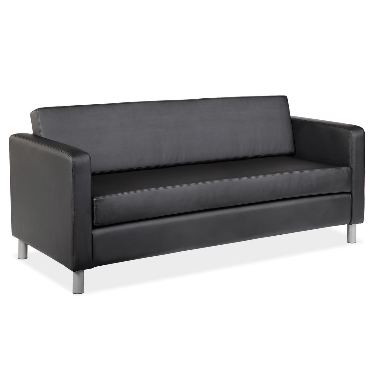 OfficeSource Define Sofa with Silver Metal Legs (OSRL9703P)