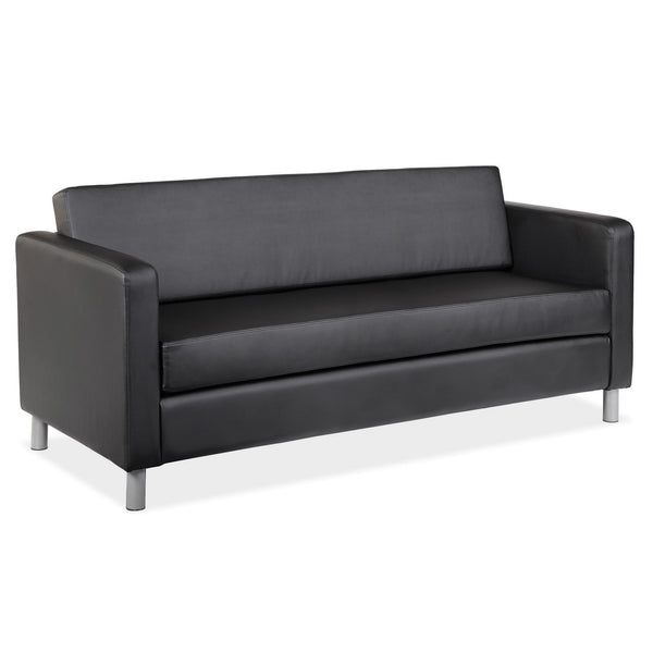 OfficeSource Define Sofa with Silver Metal Legs (OSRL9703P)