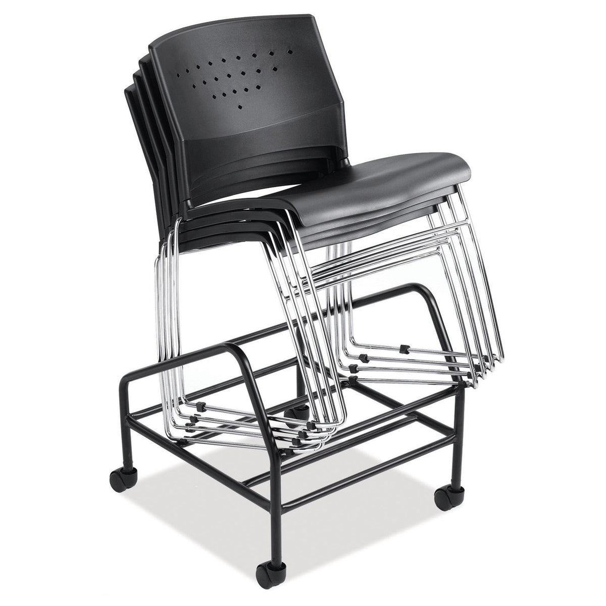 OfficeSource Tower Collection Black Chair Dolly (D100BK)