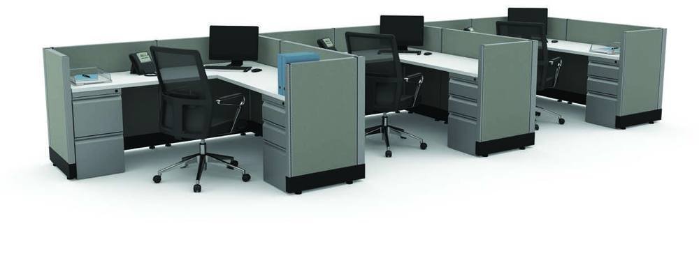 Office Star Systems IN STOCK 3-Pack 6x6 Cubicles, 39 inch panels